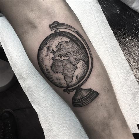 world globe tattoo